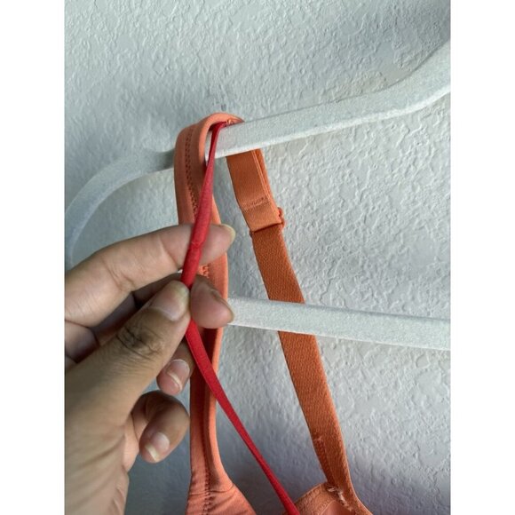 Cacique Women’s Ombré Linear Lace Smooth Balconette Bra Orange Lace Size 42DD - Picture 8 of 15